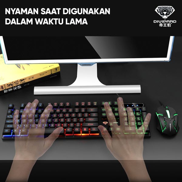 Keyboard Mouse Gaming Combo USB 2.0 Divipard GMK-20